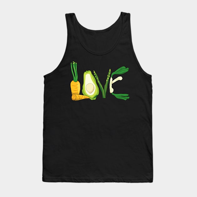 Vegan Vegetable Gardening Tank Top by PixelArt